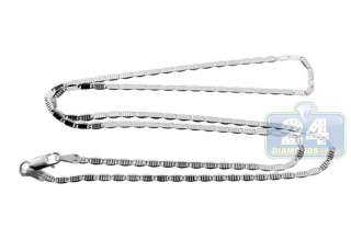 10K White Gold Womens Link Chain Necklace 18 inches Real Gold  