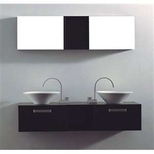   Vitalia Black Wood Bathroom Vanity, Black Wood
