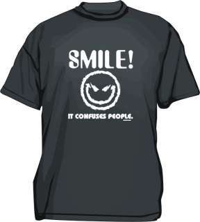 SMILE It Confuses People SMILEY FACE LOGO Shirt SM 6XL  