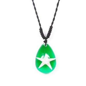   Bug Necklace Starfish Tear Drop Shape Green pack of 4 Patio, Lawn