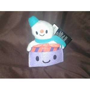 Snowman with Blue Hat and Neck Scarf Santa Claus Is Coming to Town 