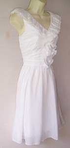 CALVIN KLEIN White Natural Cotton Versatile Dress 6 NEW  