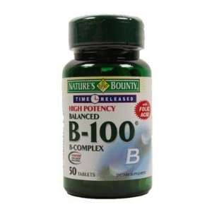  Natures Bounty  Vitamin B 100, 50 tablets Health 