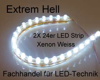 24 cm LED Streifen Tagfahrlicht TFL Stripes in weiß  