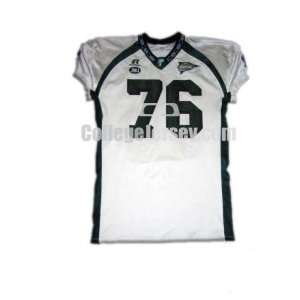 White No. 76 Game Used Tulane Russell Football Jersey  