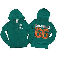 Victorias Secret PINK® Miami Dolphins Womens Full Zip Hooded 