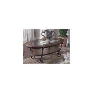  Riverside Fortunado Oval Coffee Table with Glass Top
