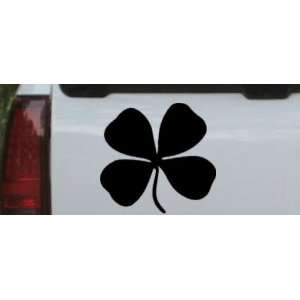 Black 5.8in X 6in    Four Leaf Clover Car Window Wall Laptop Decal 