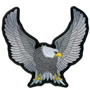  Silver Upwing Eagle Patch Automotive