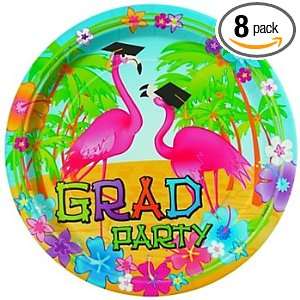  Grad Flamingos Graduation Dinner Plates (8 Count) Health 