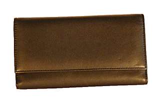   Leather Clutch Wallet. Removeable Checkbook. American Cowhide #3005