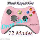 Limited PINK Xbox 360 Rapid Fire Controller 12 Modes Drop Shot 