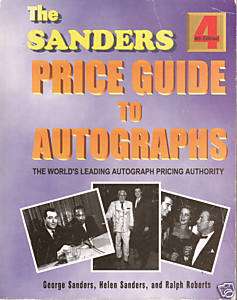 Sanders Price Guide to Autographs, by Sanders & Roberts  