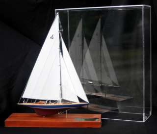   1934 Americas Cup Yacht J Boat Desk Model Miniature Sailboat Abordage