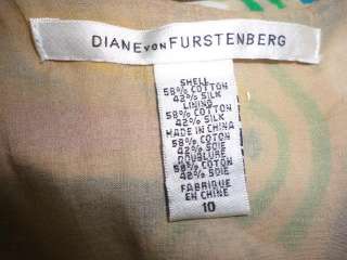 Diane von Furstenberg DVF Mirelle Floral Cotton Silk Pleated Shirt Top 