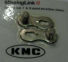   BMX Bicycle Chain Master Link KMC Missing II link 7 & 8 speed chains