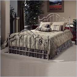 Hillsdale Mableton Metal Poster Bed in Brushed Silver Finish [55136]