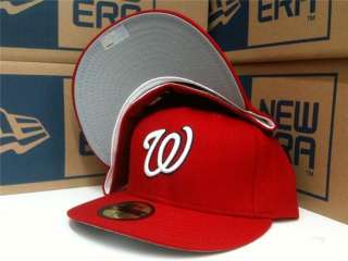 New Era fitted Hat 5950 Cap Washington Nationals Red  