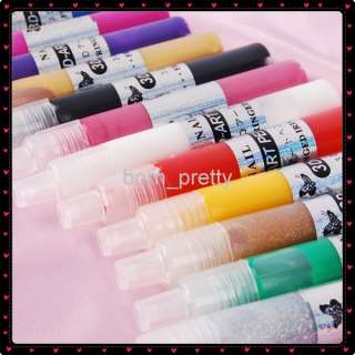 12 pcs 3D Nail Art Color Pens Design Nail Brush Tips  