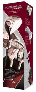Senior Tour X SR Golf Club Stand Bag Box Set, 18 pc, LH  