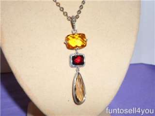 Lori Bonn Spice of Life Allspice Triple Gemstone Necklace 100% 