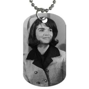 Jackie Onassis Kennedy 2 Sided Dog Tag Necklace  