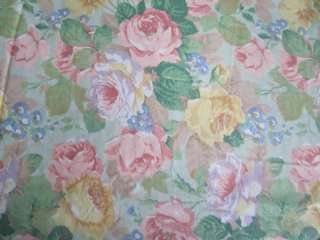 Rose Floral Print Multi Colored 100% Cotton NEW Roses  