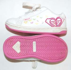 Roxy Girls Sneakers, White, Size 8  