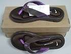 Nike Womens Comfort Thong Sandal Flip Flop Brown/Purple Sz 8
