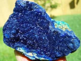 75 Bright Blue Velvety Azurite Cluster w/Malachite  