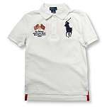 RALPH LAUREN Great Britain Crossed Flags Country polo shirt 8 16 years