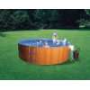 SPLASH WOODSTYLE Poolset Stahlwandbecken rund 360 x 90 cm + Filter 12V 