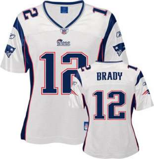 Tom Brady White Reebok Replica New England Patriots Womens Jersey 