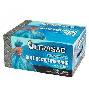 Ultrasac Blue Recycling Bags (100 Count) HMD 525541 