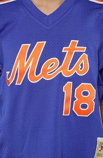 Mitchell & Ness The New York Mets Darryl Strawberry BP Jersey in Blue 