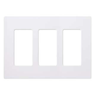 Claro 3 Gang Wall Plate, White CW 3 WH  