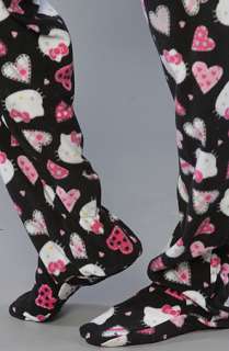 Hello Kitty Intimates The Comfy n Cozy Heart Jumpsuit in Black 