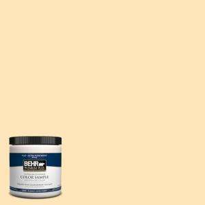 BEHR Premium Plus 8 oz. Whisper Yellow Interior/Exterior Paint Tester 