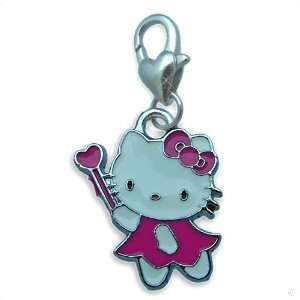 Bettelarmband Anhänger silber Hello Kitty Zauber pink #8743 
