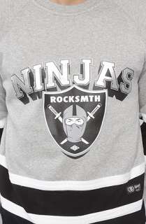 RockSmith The Ninja Shield Crewneck Sweatshirt in Heather Grey 