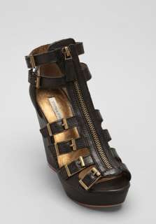 TWELFTH STREET BY CYNTHIA VINCENT Luella Buckle Wedge in Black at 