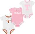 Texas Longhorns Nike Newborn Girls 3 Pack Creeper Sets
