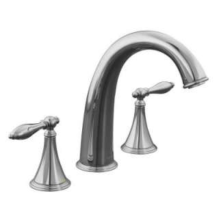 Finial 8 in. 2 Handle Low Arc Bathroom Faucet Trim with Lever Handles 
