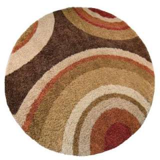 Orian Rugs Eclipse Brown 94 In. Round Area Rug 238624 at The Home 