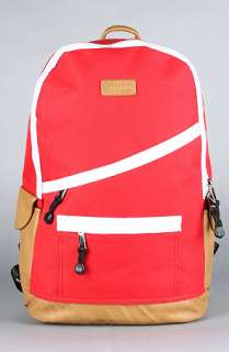 Flud Watches The Diagonal Zip Backpack in Red White  Karmaloop 