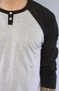 Mister The Basic Baseball Raglan in Black Gray  Karmaloop 