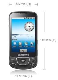 Samsung Galaxy I7500 Handy (Touchscreen, GPS, WLAN, HSDPA) onyx black
