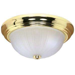Glomar 2 Light Flush Mount Polished Brass Dome Fixture HD 440 at The 