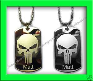THE PUNISHER ENGRAVED DOG TAG FREE PERSONALIZED, NEW  