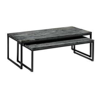   Decorators CollectionWeathered Gray Reclaimed Wood Nested Coffee Table